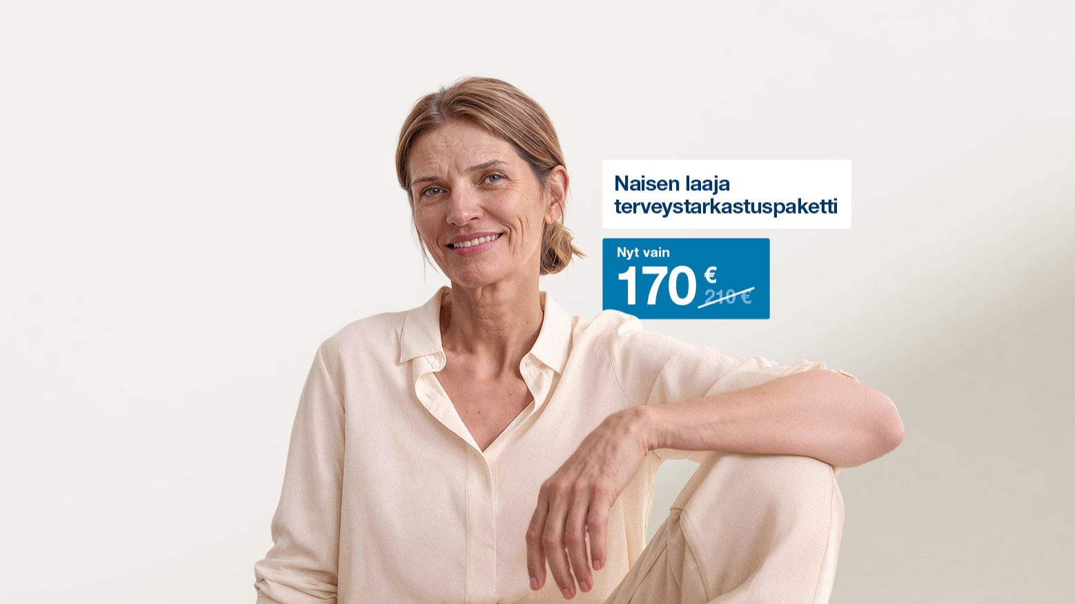 Naisen laaja terveystarkastuspaketti 170 € (norm. 210 €) Synlab